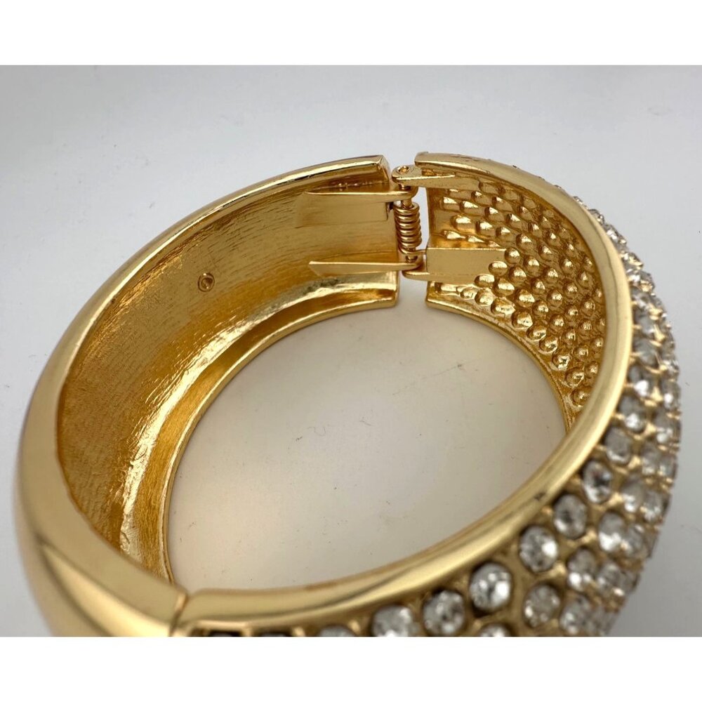 Wide Rhinestone Bangle Bracelet - Picture 11 of 13